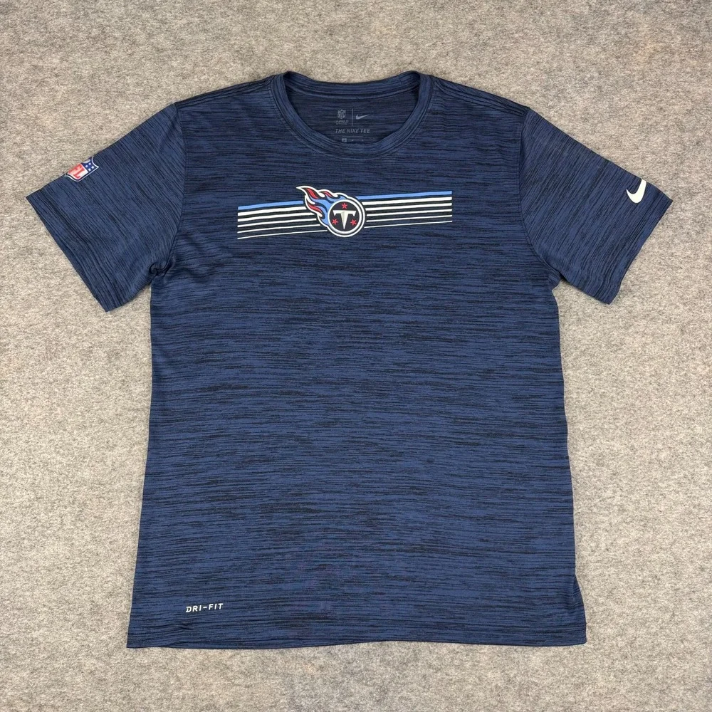 Nike Dri Fit Tennessee Titans On Field Apparel T-Shirt Blue Mens Medium M